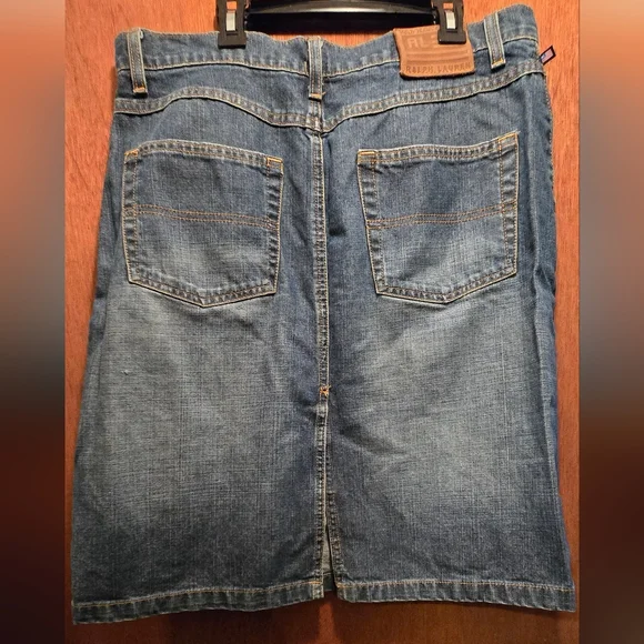 Ralph Lauren Polo Jeans Co. Blue Denim Skirt sz8 - Picture 5 of 8